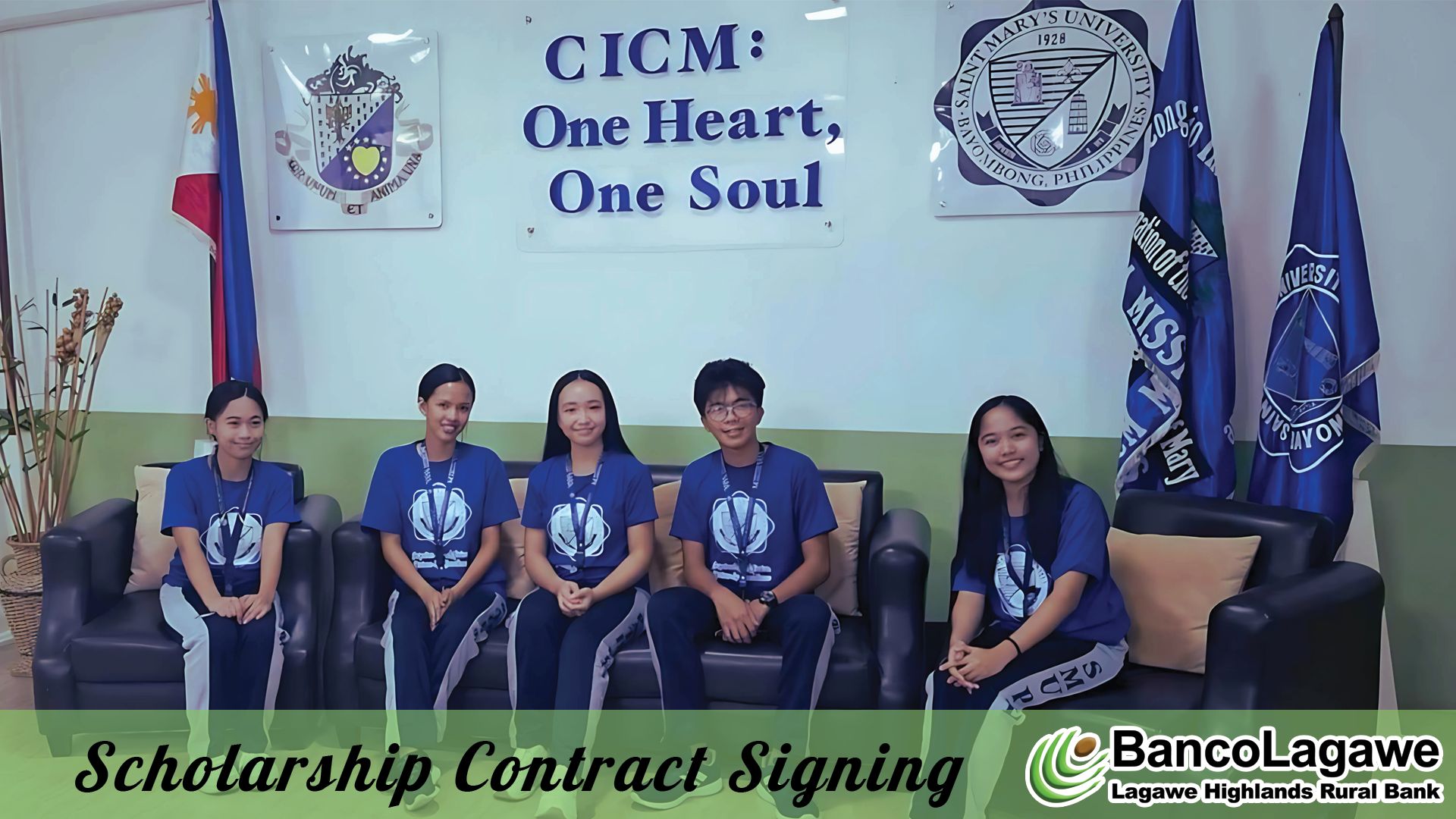 Saints Mary’s University Scholarship contract signing